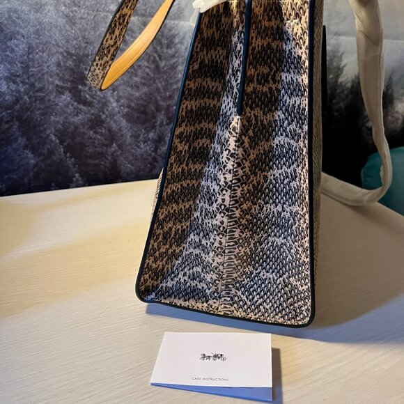 COACH Charlie Carryall In Ombre Snakeskin - Picture 5 of 6